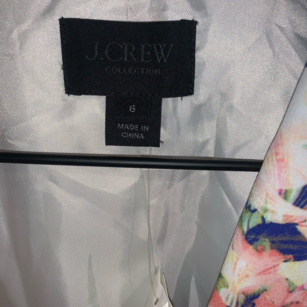 J.CREW | Women’s Warm Iris Floral Silk Blazer | Blue / Pink | Size 6 | NWT - Picture 6 of 7